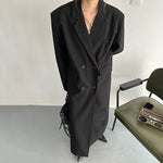 Strong Aura Loose-fitting Drape Suit Trench Coat