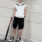 Printed Sports Loose Vest Hoodie