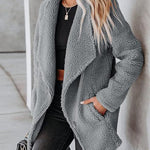 Zeagoo Casual Fleece Fuzzy Coats Faux Shearling Shaggy Jacket