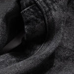 Glitter-coated Slim-fit Stacked Denim Flared Pants
