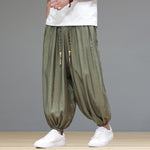Breathable Loose-Fit Ice Silk Wide-Leg Pants