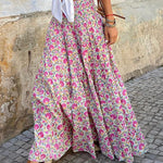 Zeagoo Women's Boho Maxi Skirt Casual A Line Long Skirt