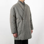 Loose Diagonal Placket Cotton-linen Jacket