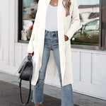 Zeagoo Women's Casual Long Sleeve Draped Open Front Knit Pockets Long Cardigan Jackets Sweater