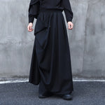 Irregular Double-layered Floor-length Culottes Wide-leg Trousers