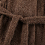 Zeagoo Brown Long-sleeved Trousers Three-piece Pajamas Set