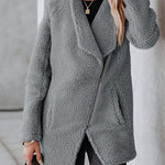 Zeagoo Casual Fleece Fuzzy Coats Faux Shearling Shaggy Jacket