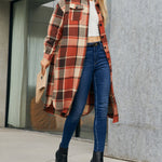 Zeagoo Button Down Plaid Classic Long Shirt Jacket
