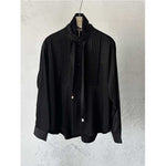 French Retro Accordion Pleated Shirt