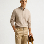Courchevel half-zip cashmere sweater
