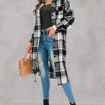 Zeagoo Button Down Plaid Classic Long Shirt Jacket