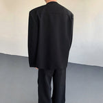 Metal Button V-neck Short Suit Jacket