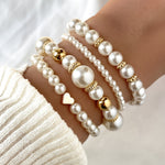 Camille™ | Beaded and Heart Bracelet Set