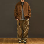Stand-up Collar Loose Casual Solid Color Jacket