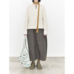 Women's Japanese Loose Graphic Striped Patchwork Crewneck T-shirt