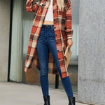 Zeagoo Button Down Plaid Classic Long Shirt Jacket