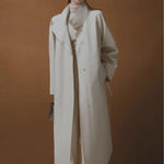 Simple Silhouette Stand Collar Tencel Drape Lace-up Jacket
