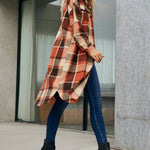 Zeagoo Button Down Plaid Classic Long Shirt Jacket