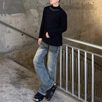 Half Turtleneck Loose Solid Color Bottoming Shirt