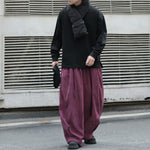 Japanese Embroidered Oversized Corduroy Pants