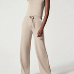 Zeagoo Women's Adjustable Belt Overalls Rompers Sleeveless Wide Leg Jumpsuit