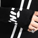 High-neck Printed Long-sleeved Slim-fit Shirt