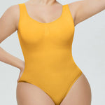 Zeagoo Bodysuit Tummy Control Shapewear Seamless Carved Thong Body Shaper Tank Top