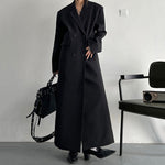 Strong Aura Loose-fitting Drape Suit Trench Coat