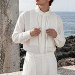 French Retro Accordion Pleated Shirt