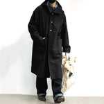 Japanese Retro Hooded Over-the-knee Coat