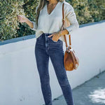 Zeagoo Ankle-length Skinny Jeans with Pockets