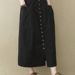 Zeagoo Women's Casual High Waist Flared A-line Skirt Pleated Midi Skirt with Pocket