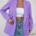 Zeagoo Casual Blazers Double Breasted Long Sleeve Work Office Blazer Jacket