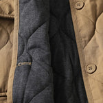 Quilted Crew Neck Loose Retro Jacket