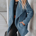 Zeagoo Casual Fleece Fuzzy Coats Faux Shearling Shaggy Jacket