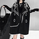 Reversible Loose-fitting Mid-length Knitted Cardigan