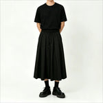 Japanese High-Waisted Pleated Casual Culottes