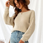 Zeagoo Backless Criss Cross Sweater