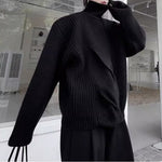 3D Twisted Turtleneck Pullover Sweater