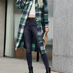Zeagoo Button Down Plaid Classic Long Shirt Jacket
