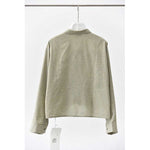 Women's Floral Patchwork Curved Hem Long-sleeved Shirt