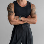 American Vertical Striped Slim Fit Knitted Vest
