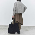 Japanese Asymmetrical Retro Striped Color-blocked Shirt