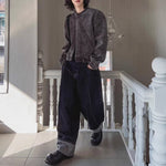 Loose-fitting Casual Crew Neck Jacket