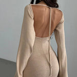 Zeagoo Elegant Fungus-trimmed Backless Strappy Dress for Women Casual Summer Vacation 2026