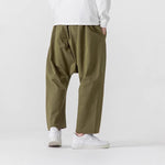 Retro Low Crotch Casual Loose Straight Wide Leg Pants