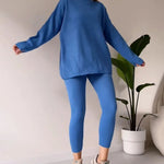 Zeagoo Chic Turtleneck Top and Slim Trousers Two-piece Set