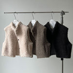Sleeveless Faux Lamb Wool Vest