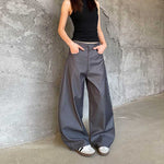 Vintage Draped Black Scimitar Suit Pants