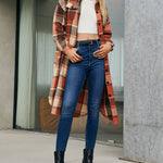 Zeagoo Button Down Plaid Classic Long Shirt Jacket